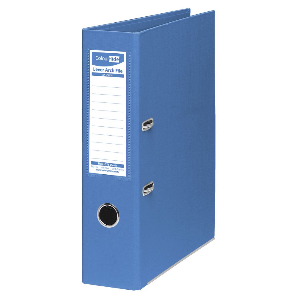 ColourHide Lever Arch Folder A4 2 Ring PE Blue