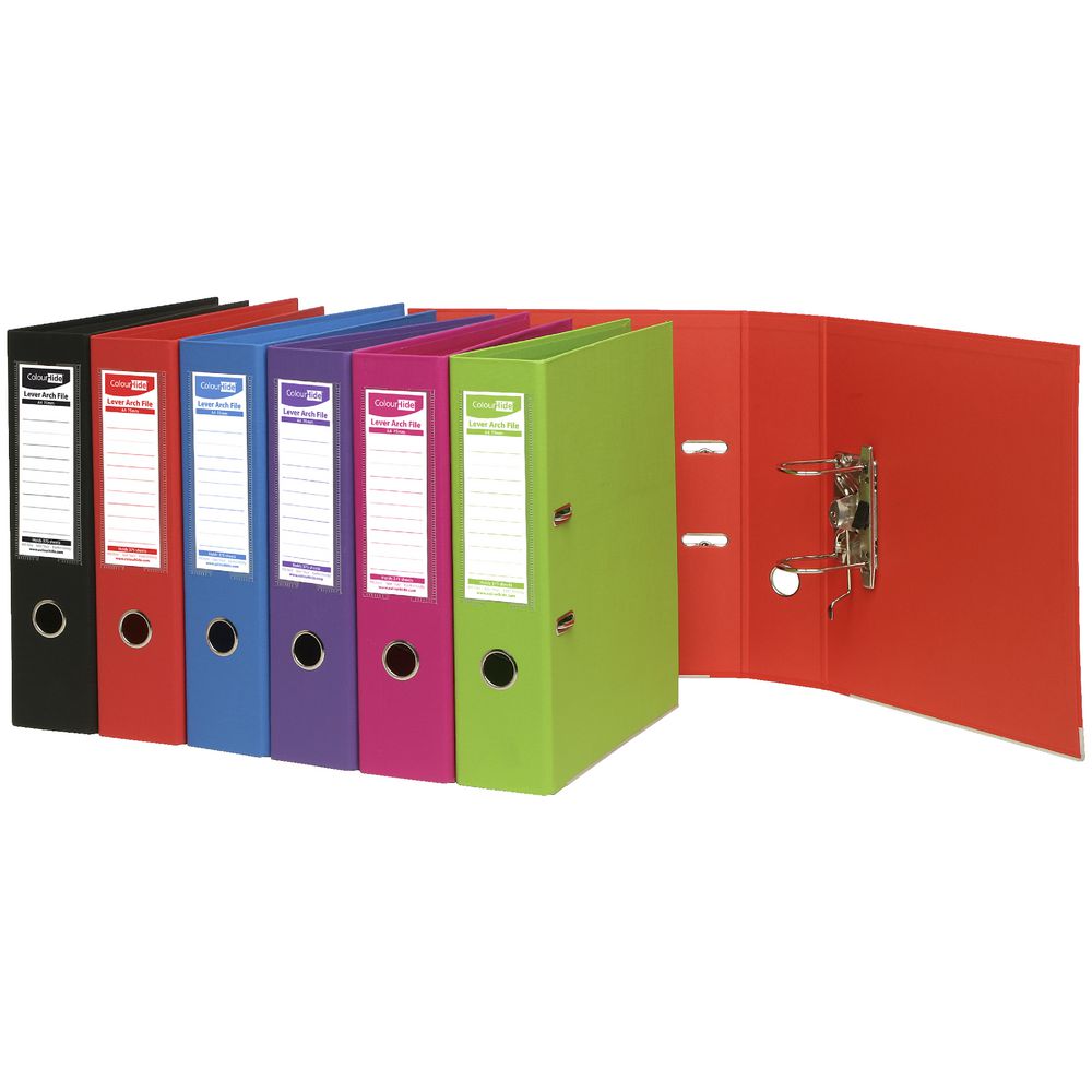 ColourHide Lever Arch Folder A4 2 Ring PE Pink