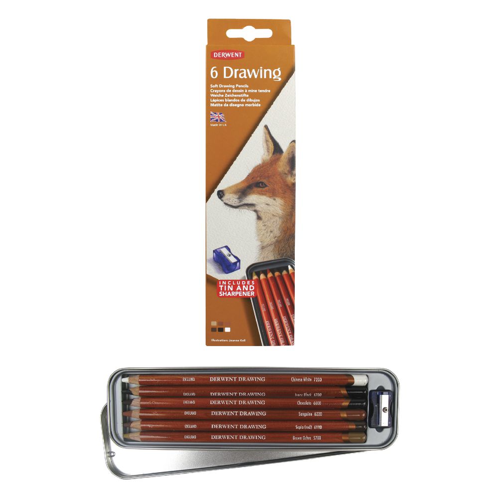 Derwent Drawing Tin 6 Pack