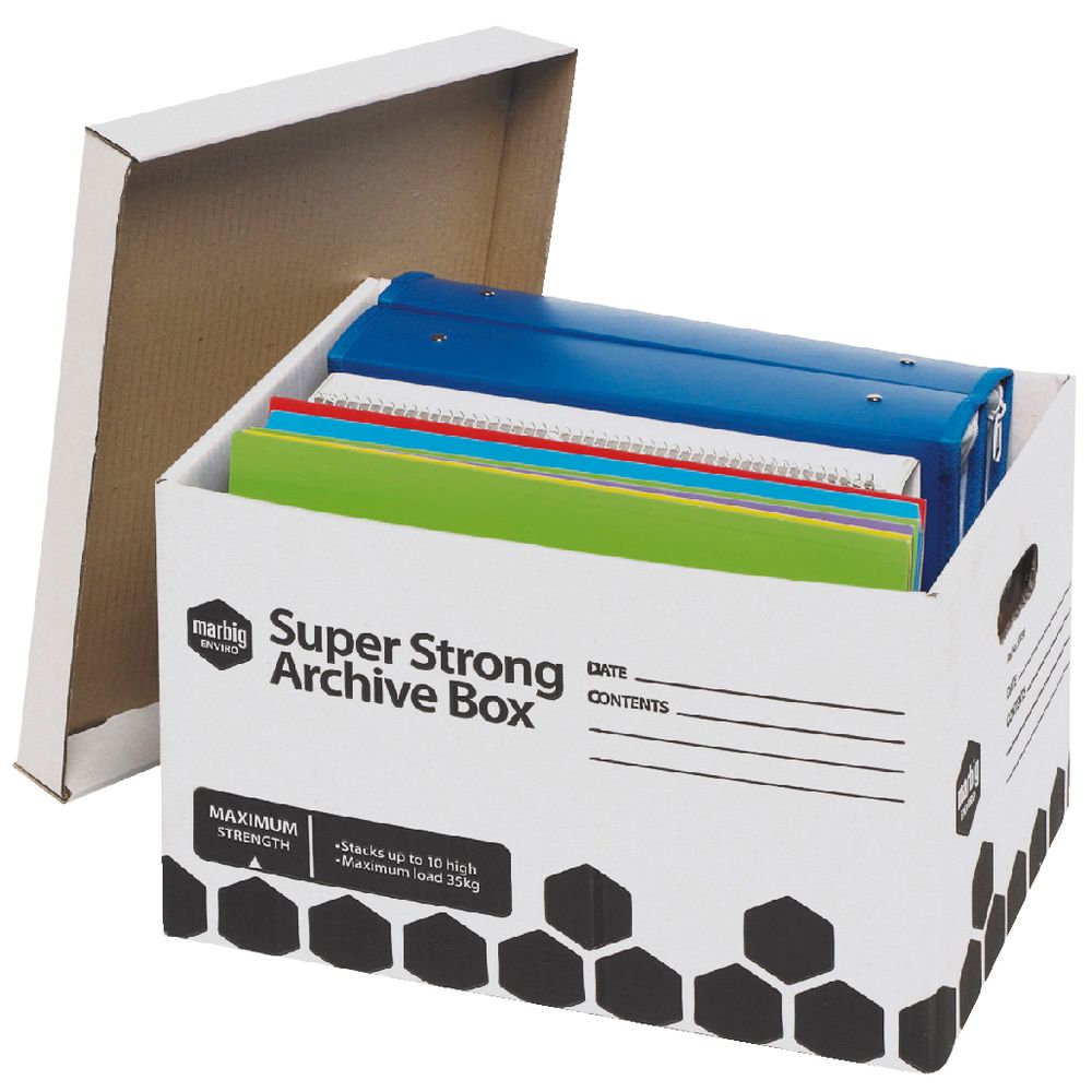 Marbig Super Strong Archive Boxes 100 Pack