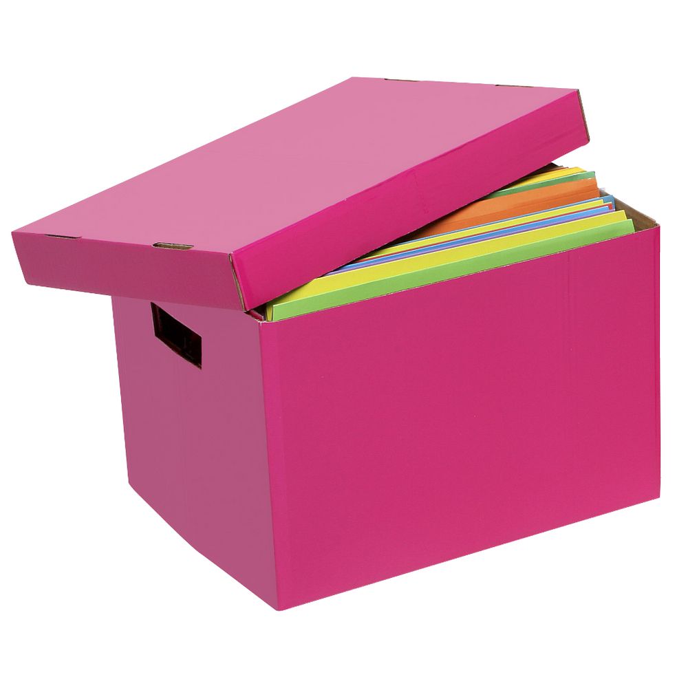 Marbig Coloured Archive Box Pink