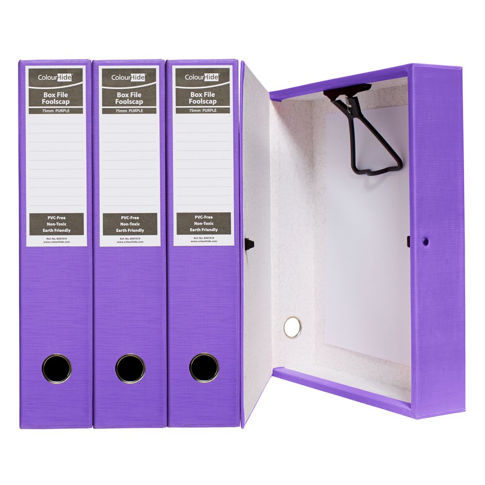 ColourHide Foolscap Box File Pink 4 Pack