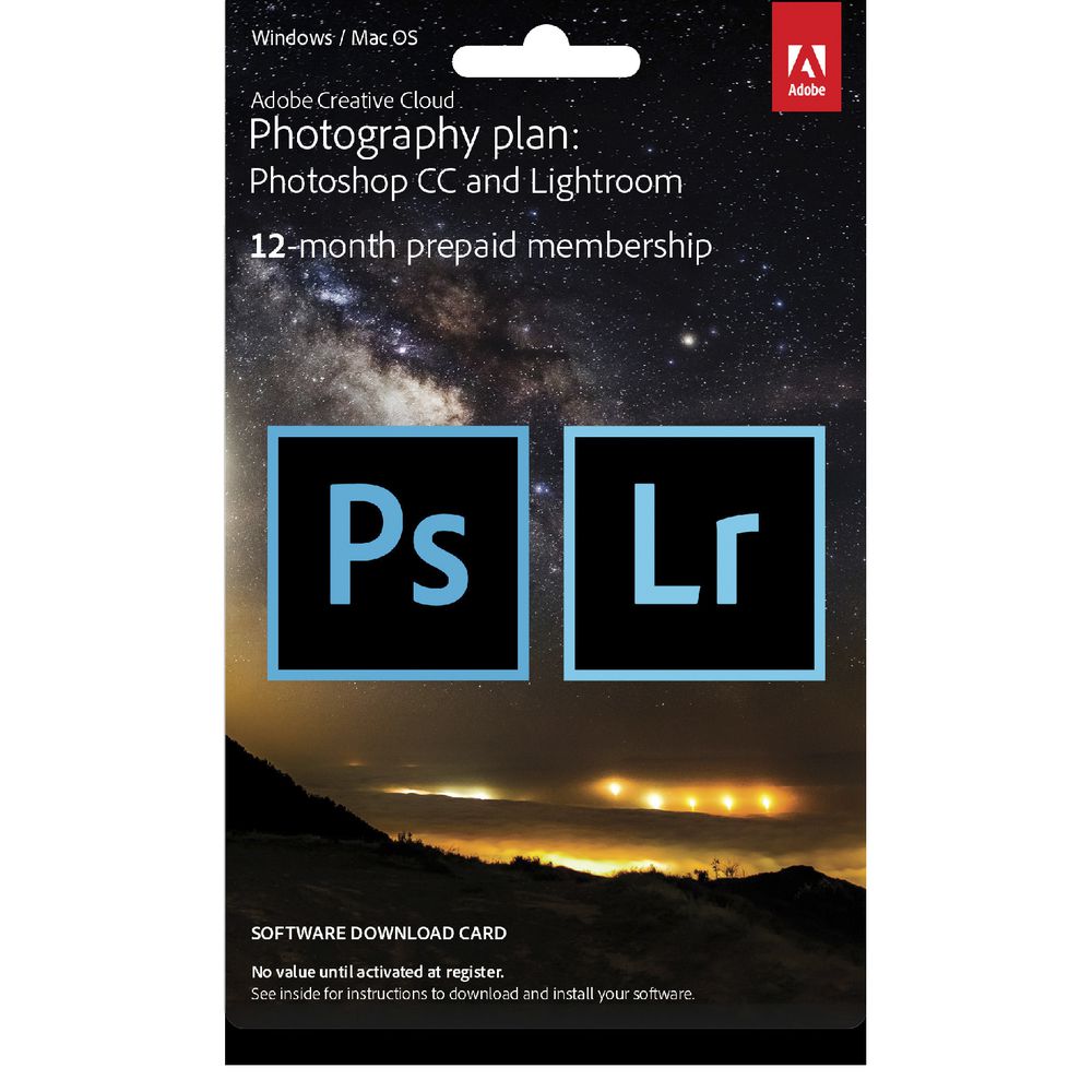 Adobe Creative Cloud Photography Plan 12 Month Download