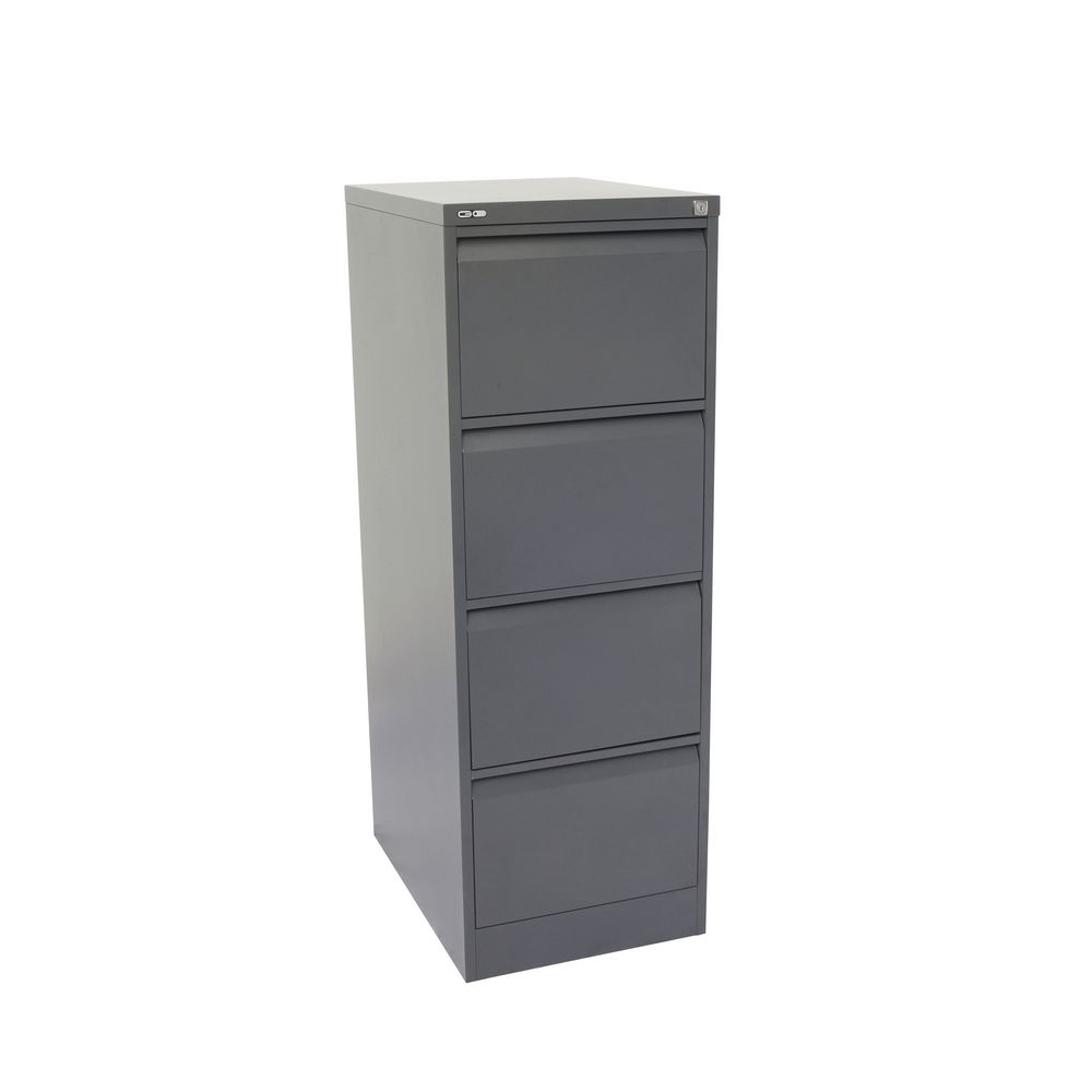 Furnx GO 2 Drawer Filing Cabinet Graphite Ripple