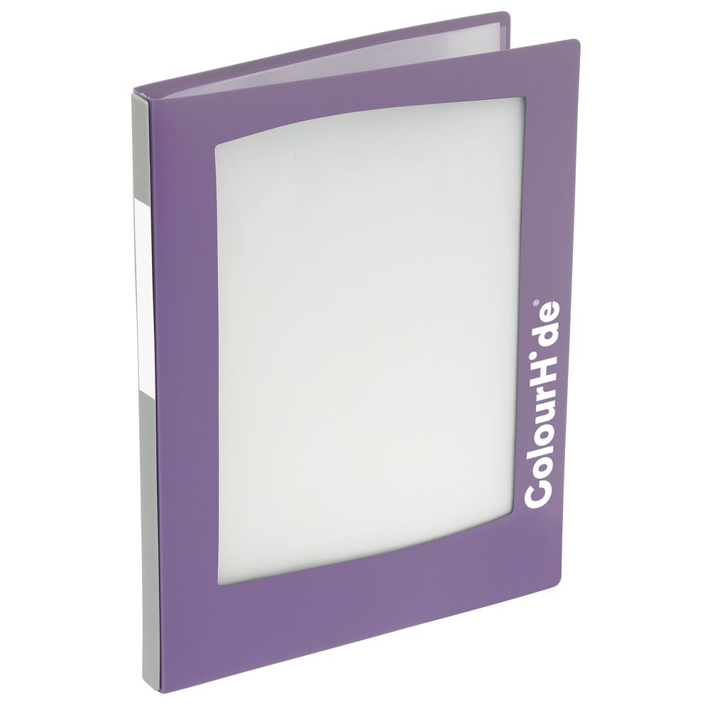 ColourHide A4 Insert Display Book 20 Pocket Refillable Purple
