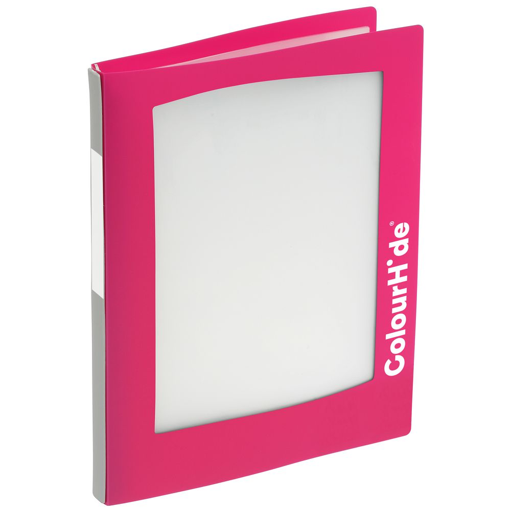 ColourHide A4 Insert Display Book 20 Pocket Refillable Pink