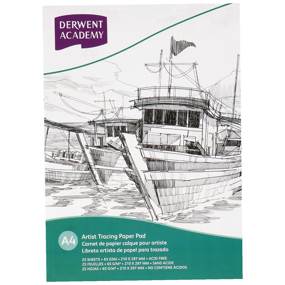Derwent Academy A4 Tracing Paper 65gsm 25 Sheet