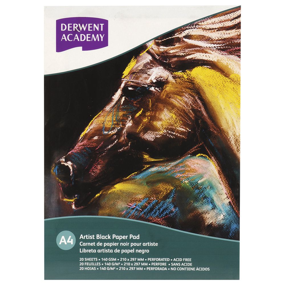 Derwent Academy A4 Paper Black 20 Pack