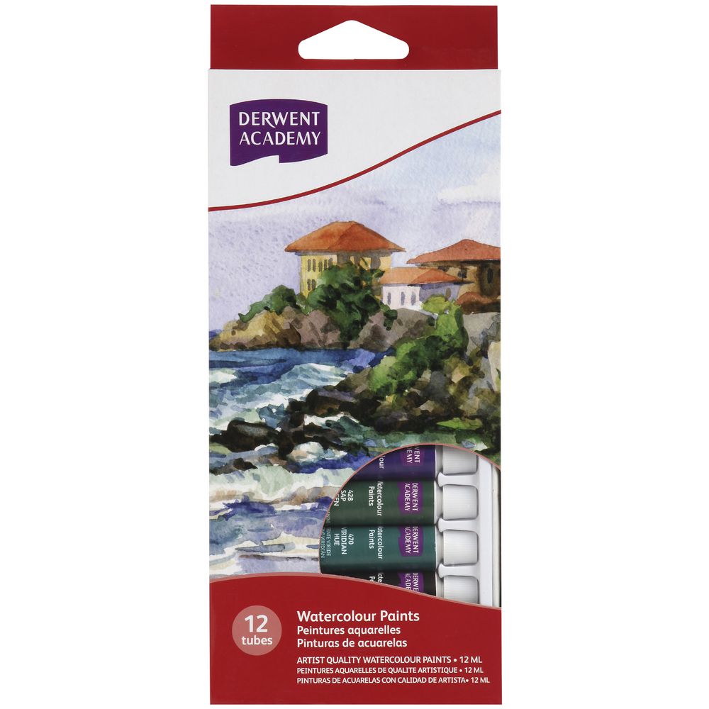 Derwent Academy Watercolour Paints 12 Pack