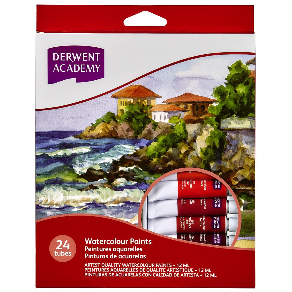 Derwent Academy Watercolour Paints 24 Pack