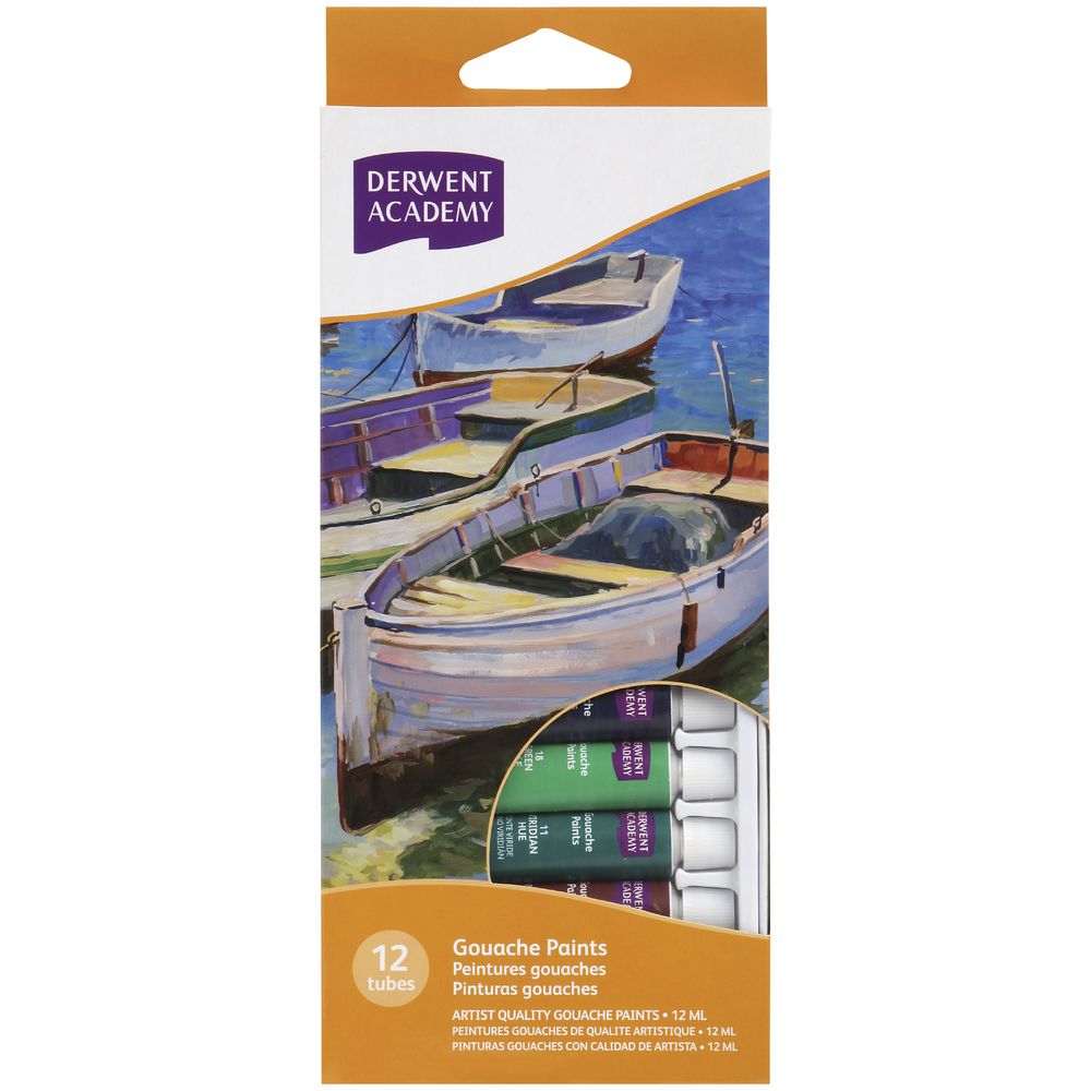 Derwent Academy Gouache Paints 12 Pack