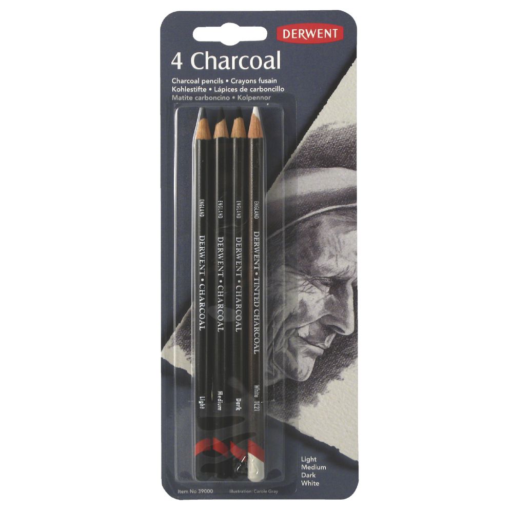 Derwent Charcoal Pencils 4 Pack