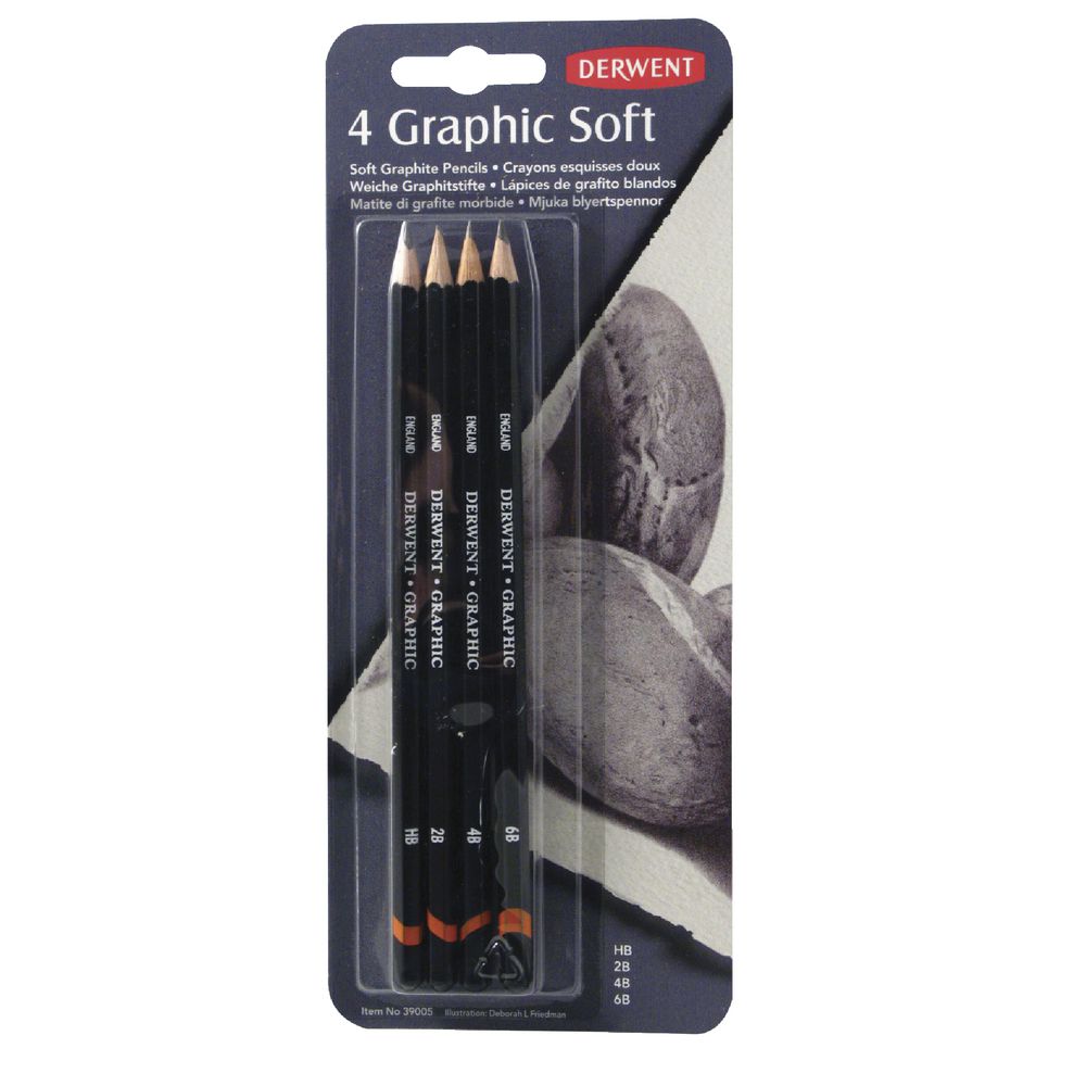 Derwent Graphic Soft Pencils 4 Pack