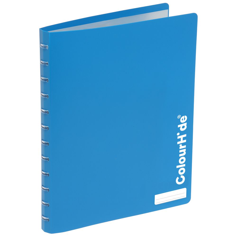 ColourHide Display Book A4 20 Pocket Refillable Heavy Blue