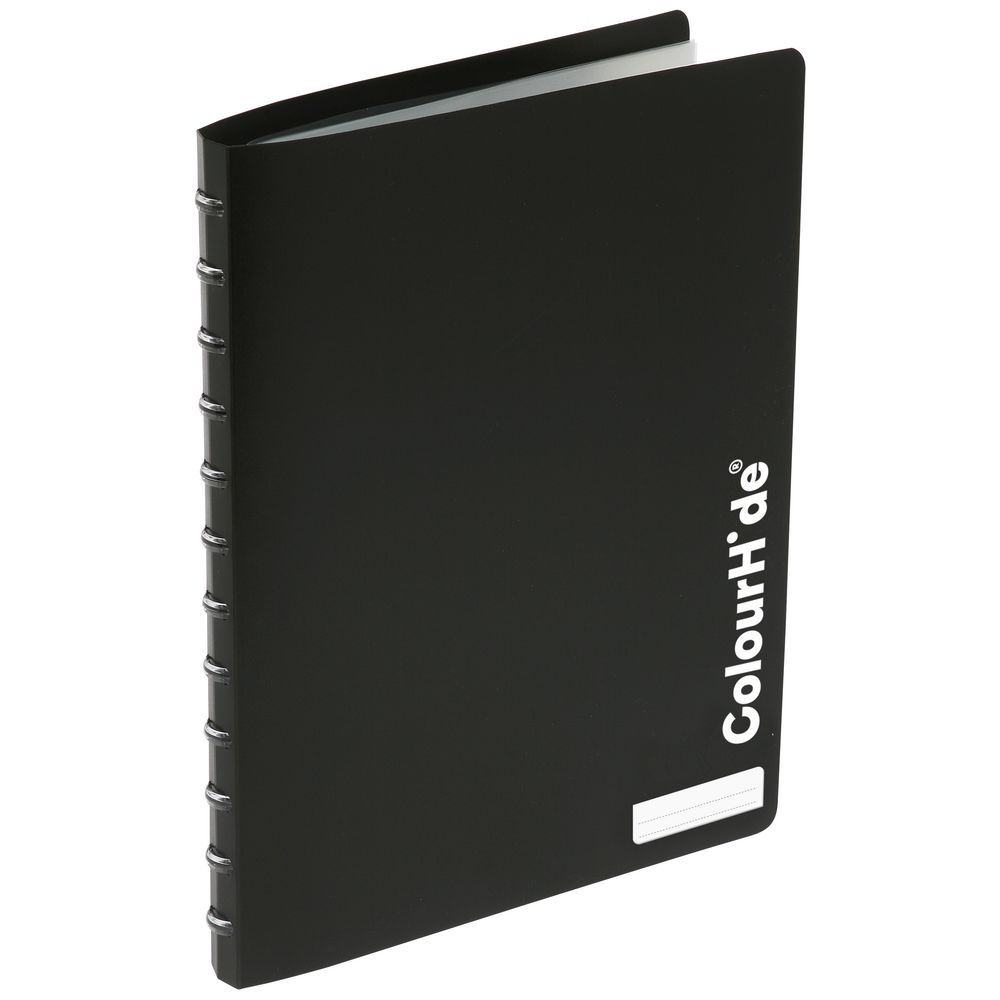 ColourHide Display Book A4 20 Pocket Refillable Heavy Black