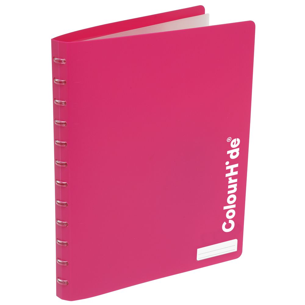 ColourHide Display Book A4 20 Pocket Refillable Heavy Pink