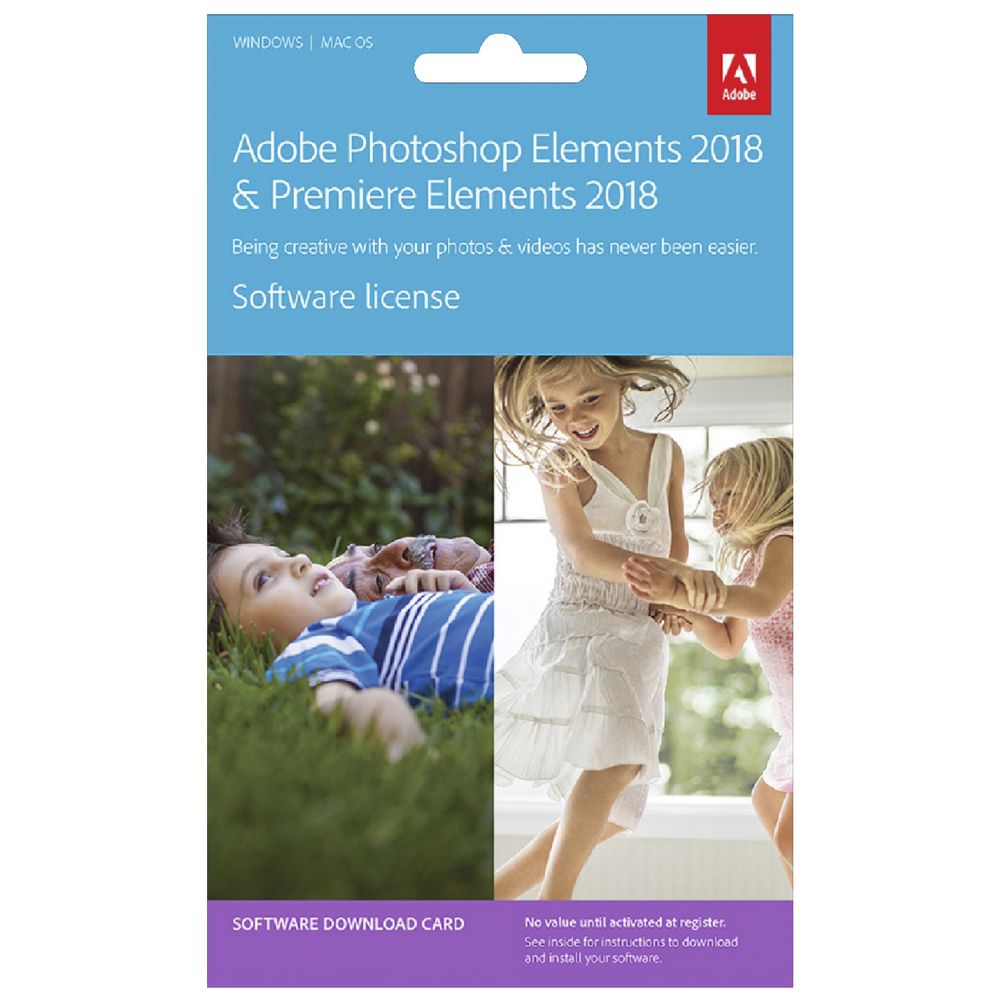 Adobe Photoshop and Premiere Elements 2018 Card