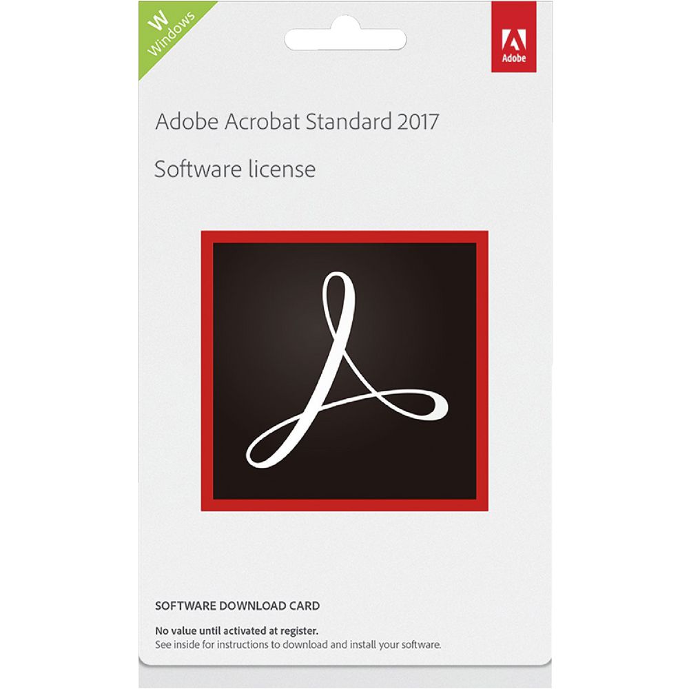 Adobe Acrobat Standard 2017 Windows Edition Card