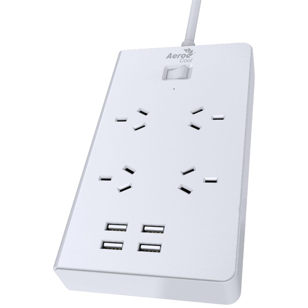 Aerocool 4 Outlet 4 USB Charging Station