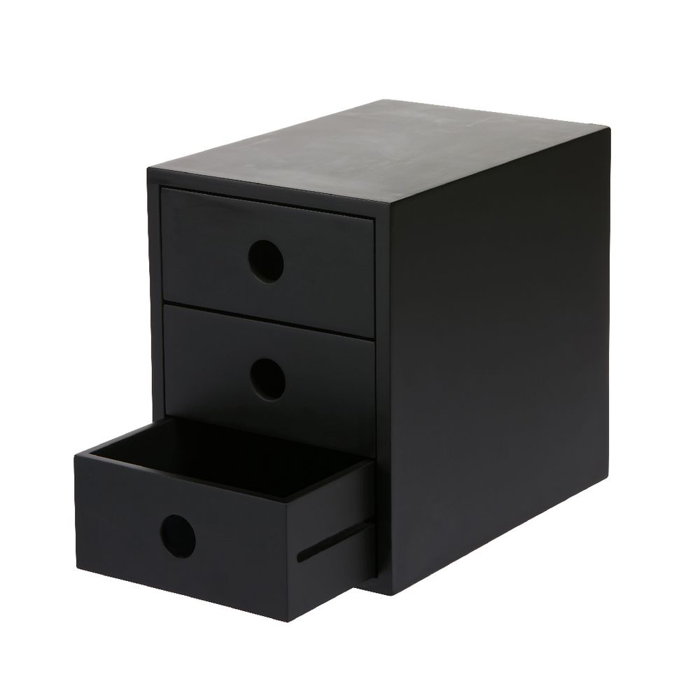 Otto 3 Drawer Document Holder Black