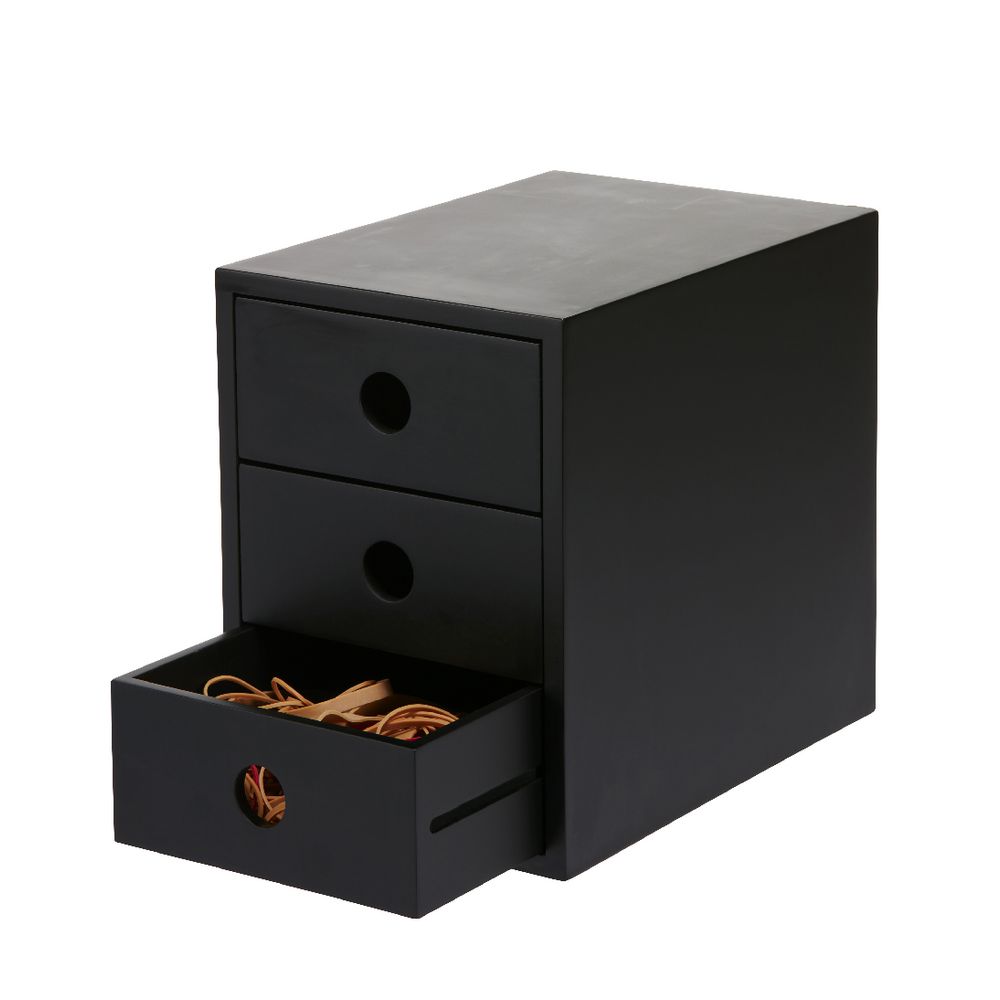 Otto 3 Drawer Document Holder Black