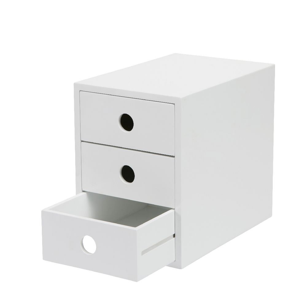 Ampersand Drawers 3 High White