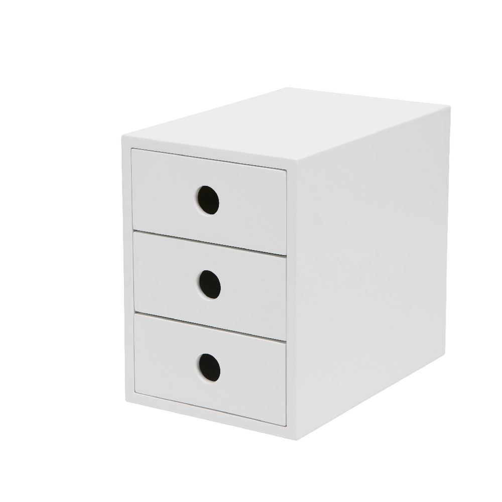 Ampersand Drawers 3 High White