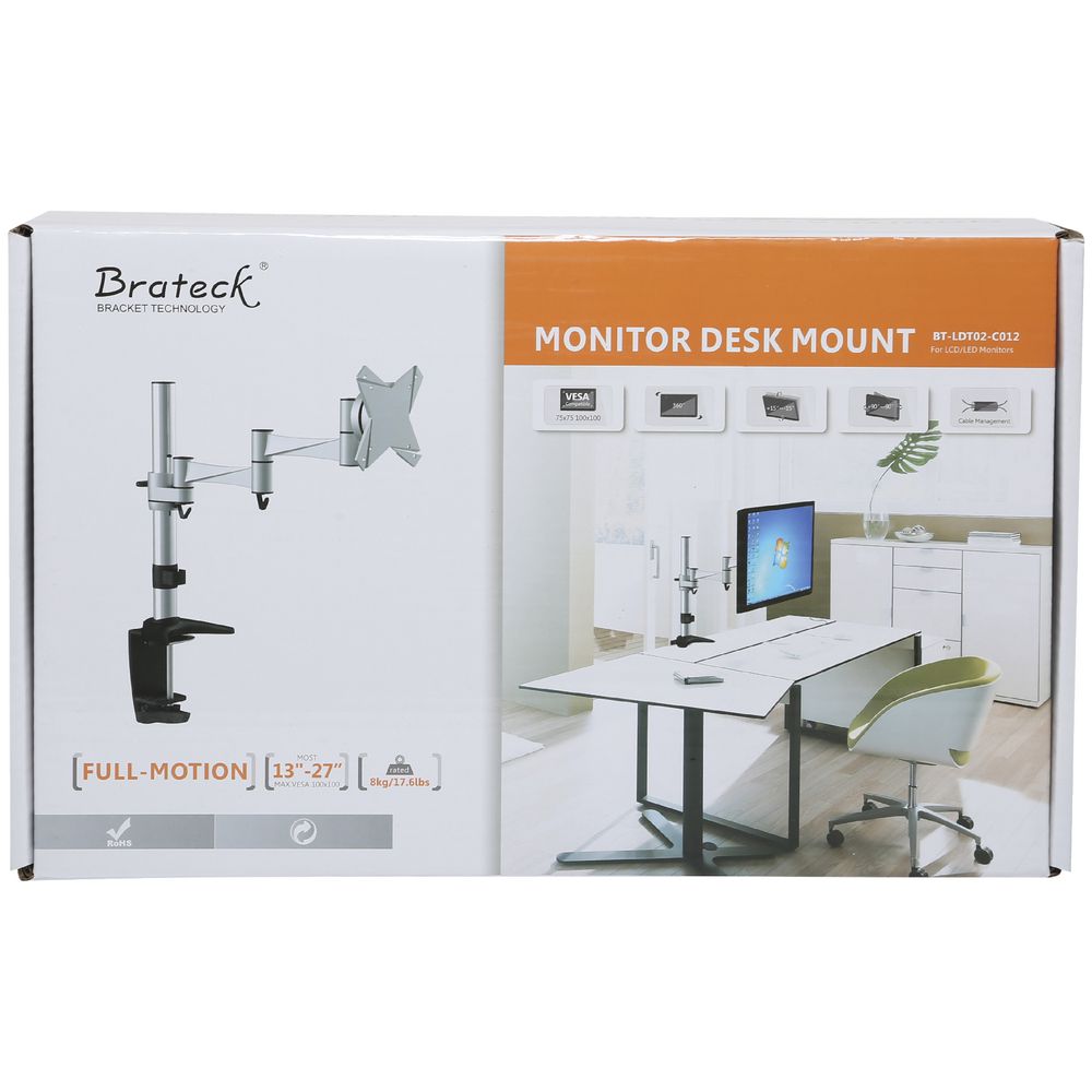 Brateck Single Monitor Stand With Arm Extender