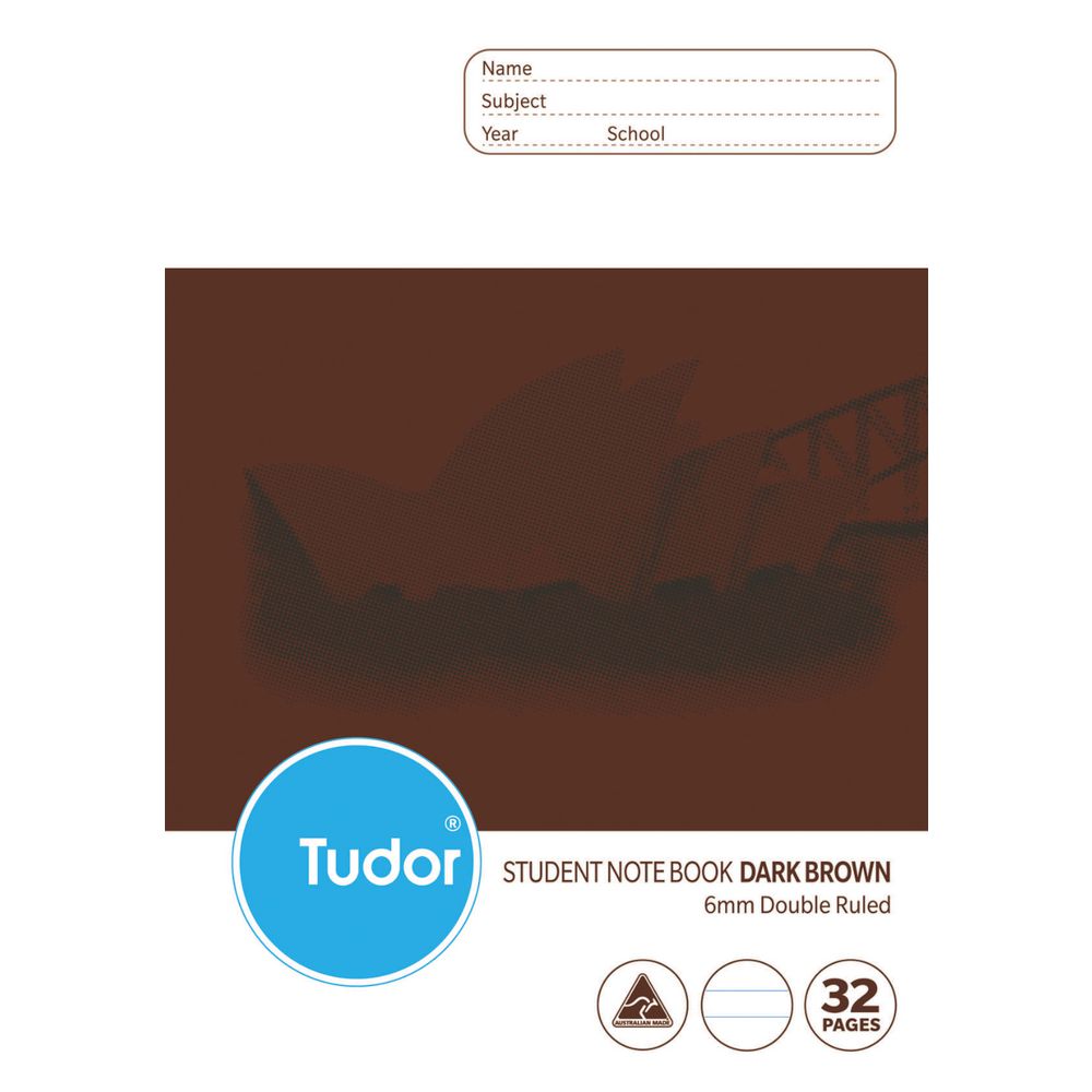 Tudor B5 NSW Student Notebook Dark Brown