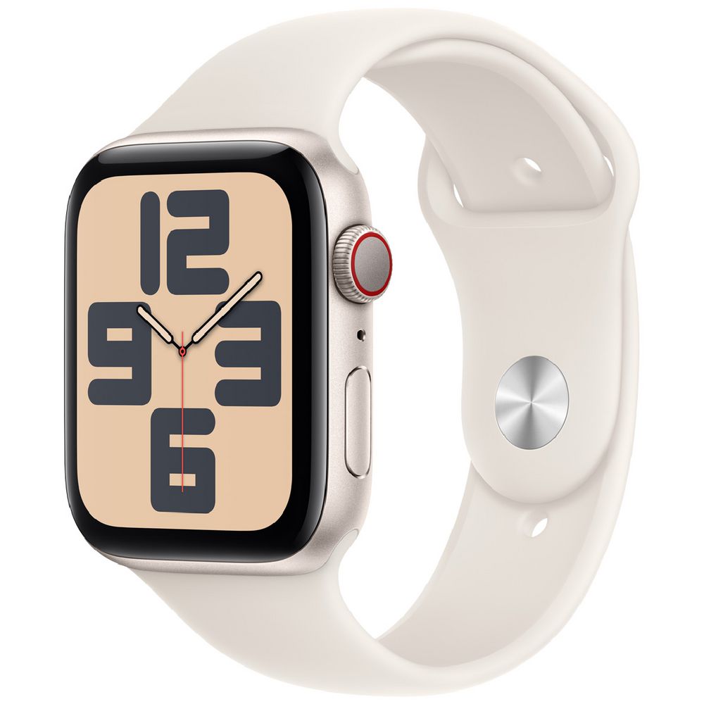 Apple Watch SE GPS/Cel 44mm Starlight Case/Sport Band S/M
