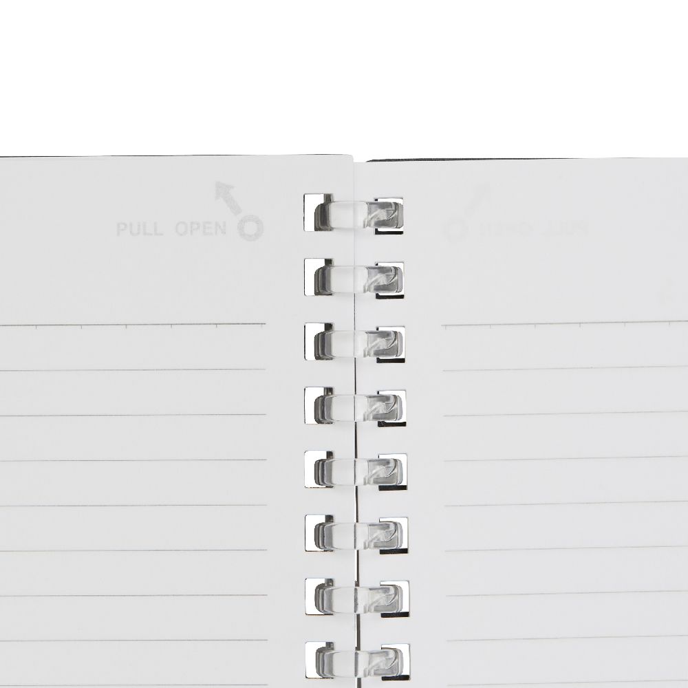 Aqua Drops Twinkle Twist Ring A5 Notebook Black 30 Page
