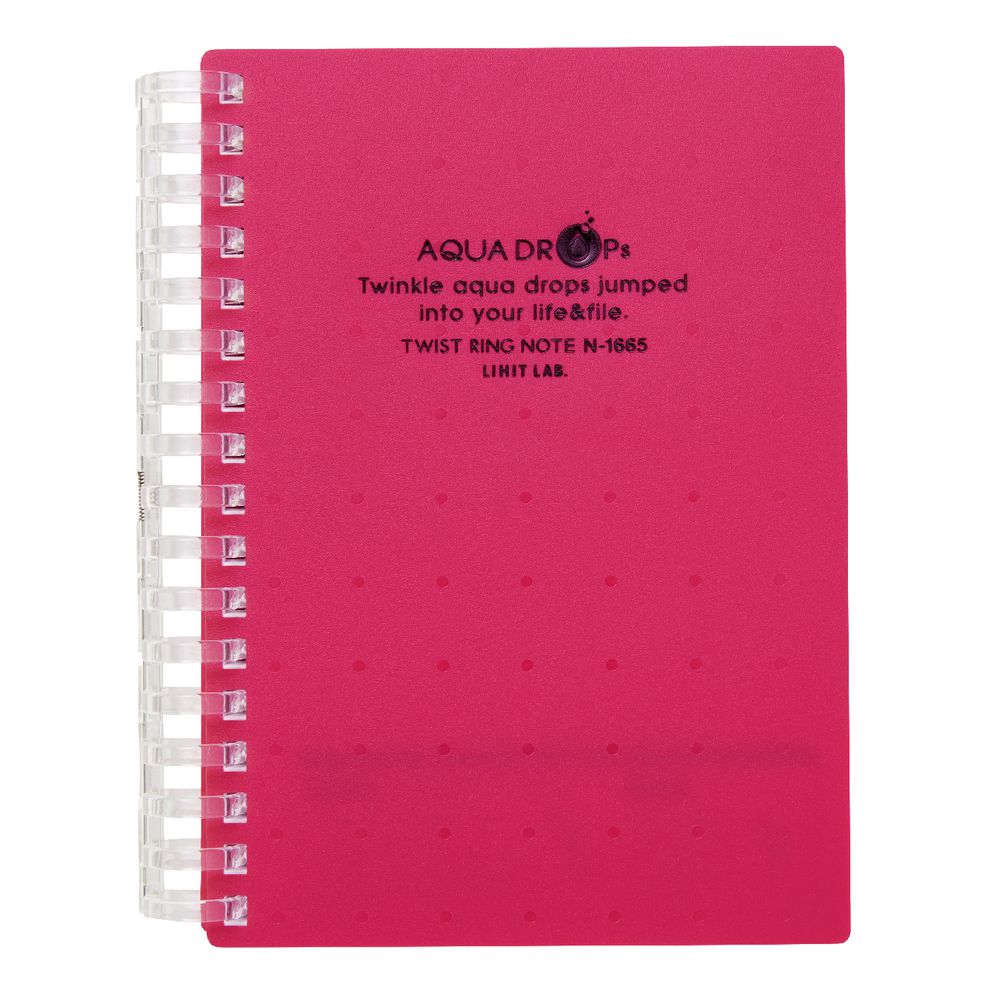 Aqua Drops Twinkle Twist Ring A6 Notebook Red 70 Page