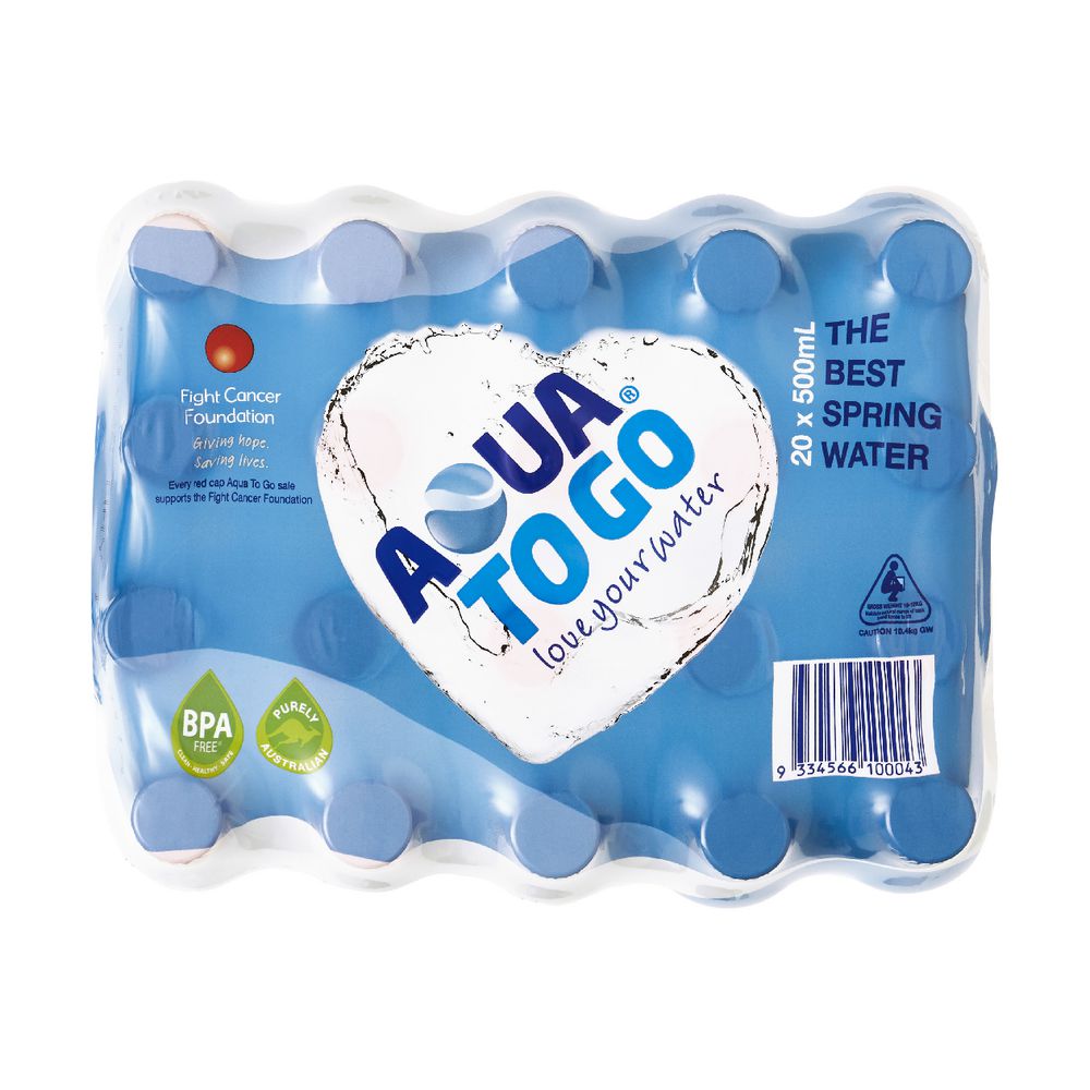 Aqua To Go Premium Spring Water 500mL 20 Pack ubicaciondepersonas