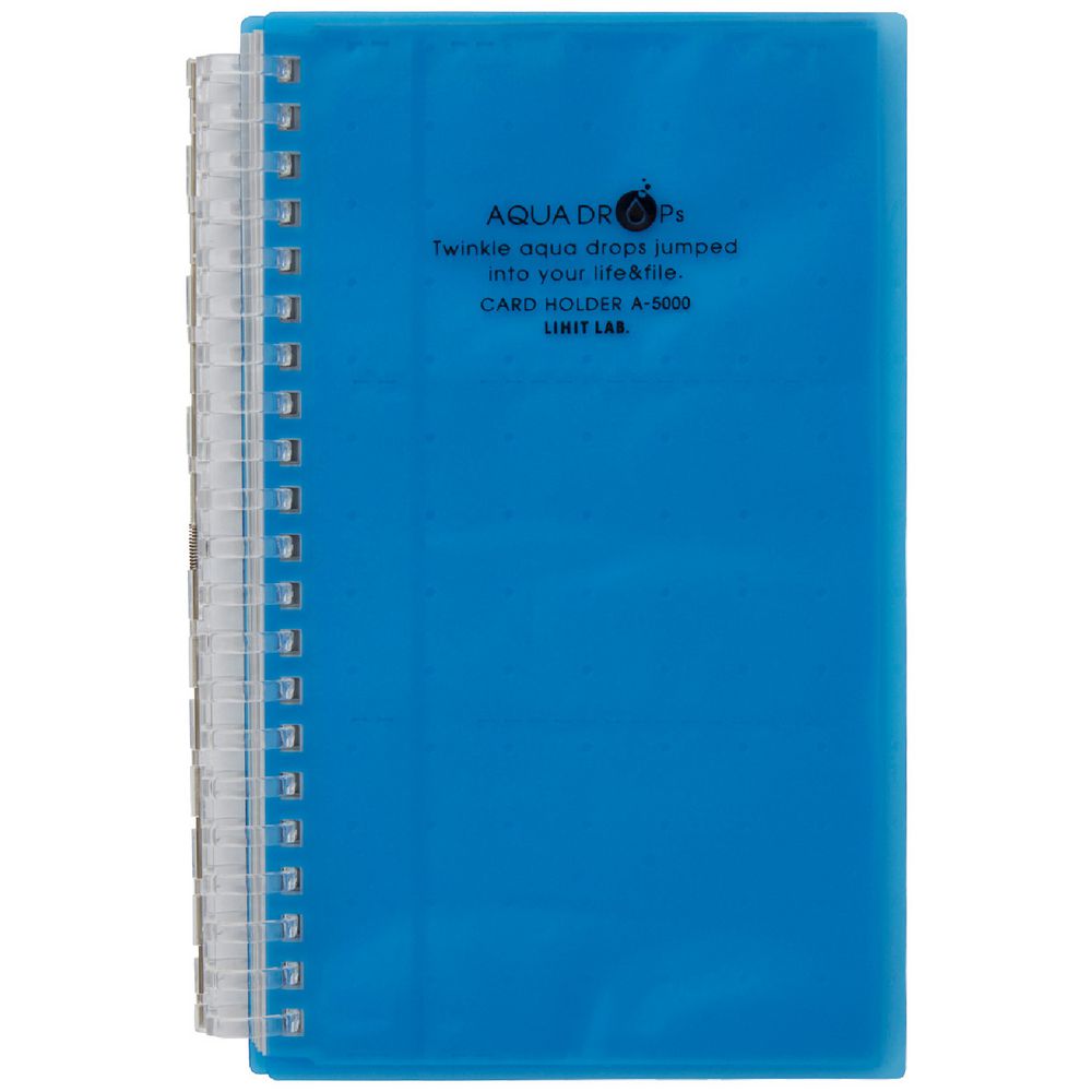 Aqua Drops Business Card Holder 120 Capacity Blue
