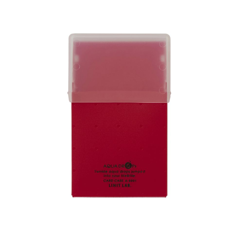 Aqua Drops Business Card Holder 50 Capacity Red