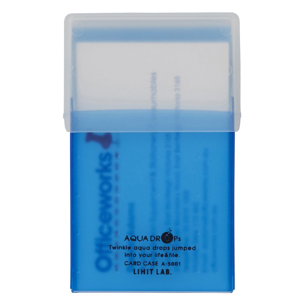 Aqua Drops Business Card Holder 50 Capacity Blue