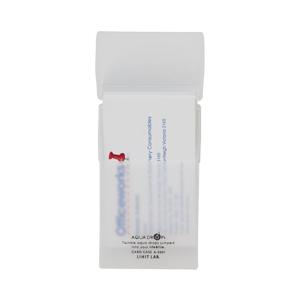 Aqua Drops Business Card Holder 50 Capacity Blue