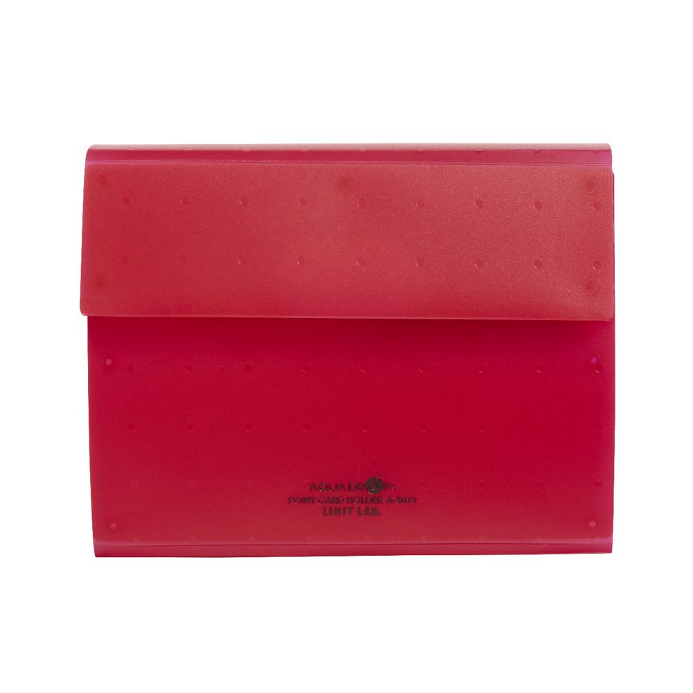 Aqua Drops Business Card Holder Red