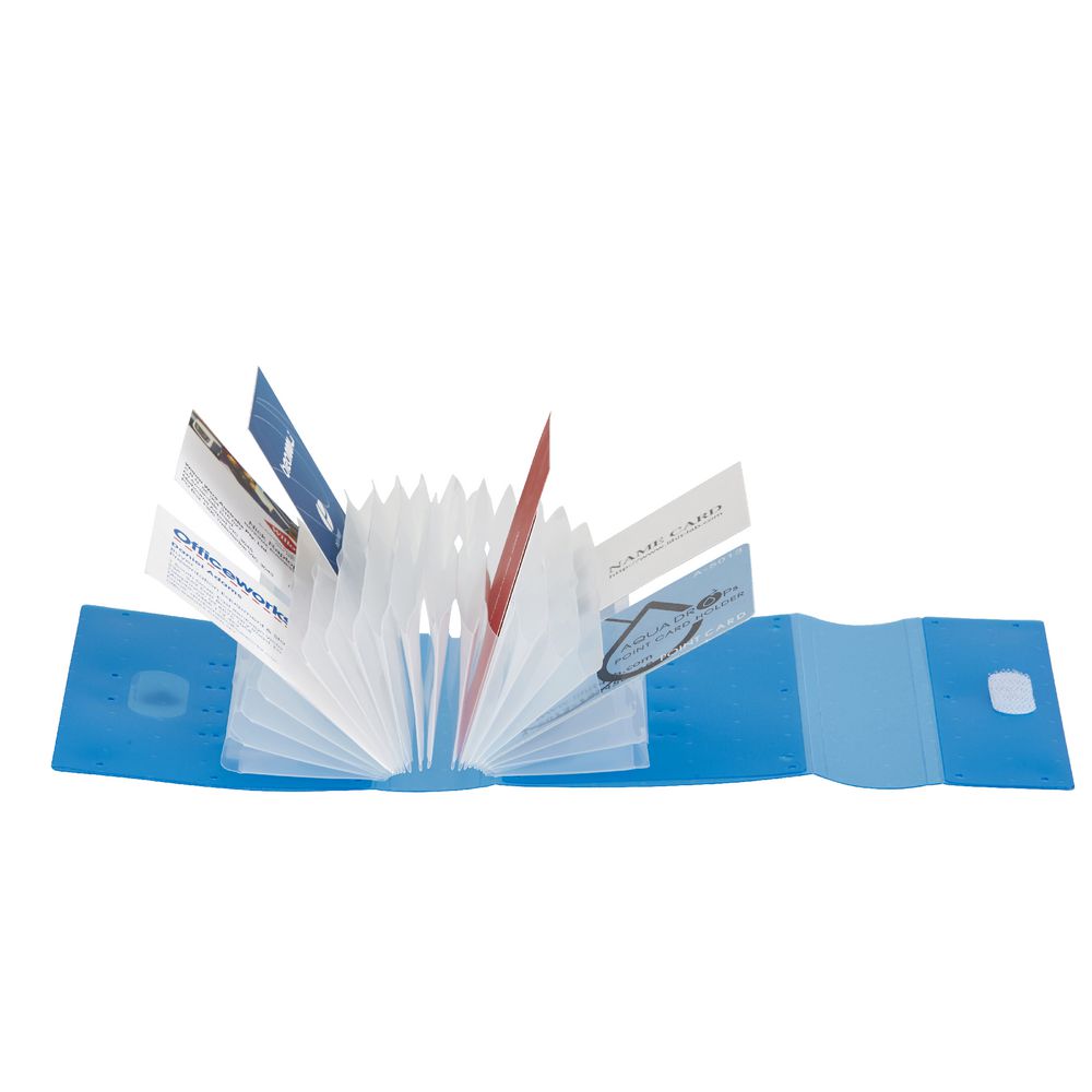 Aqua Drops Business Card Holder Blue