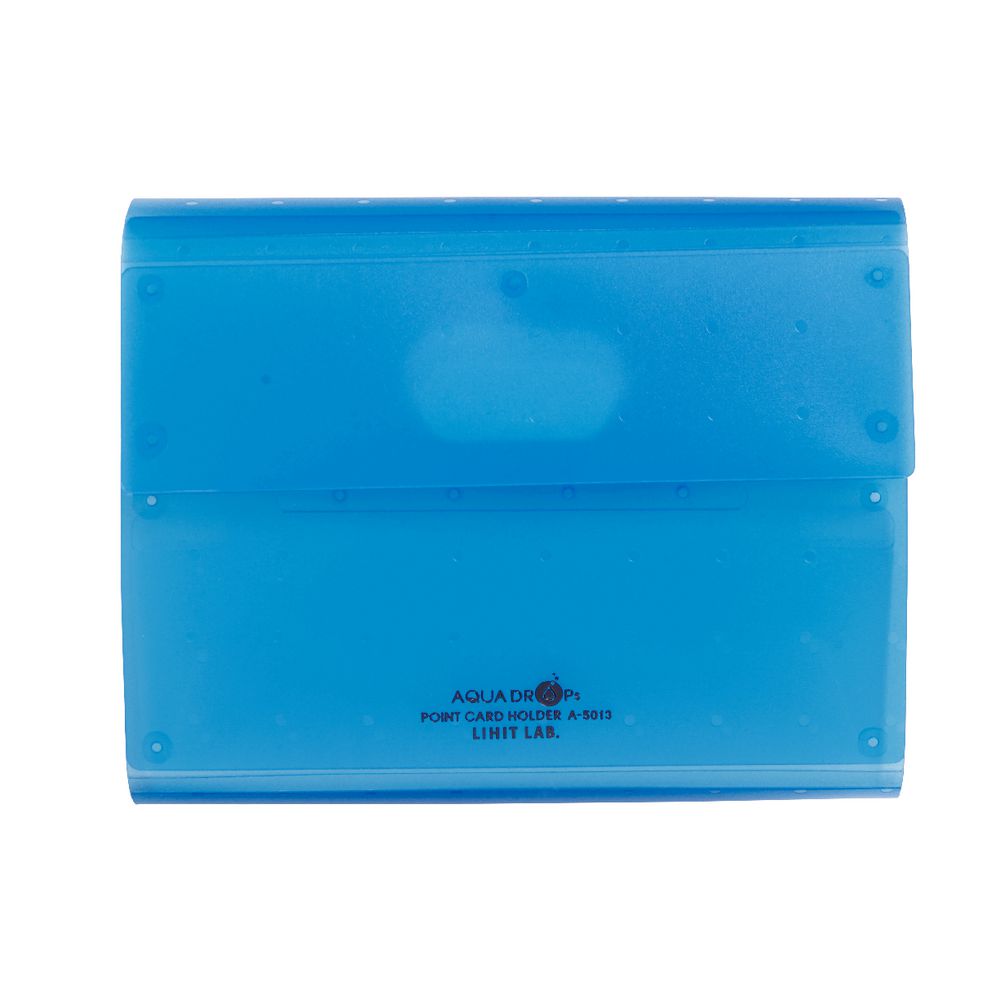 Aqua Drops Business Card Holder Blue