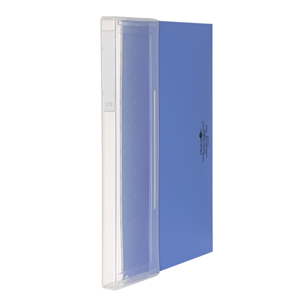 Aqua Drops Document Case A4 Top Open Blue
