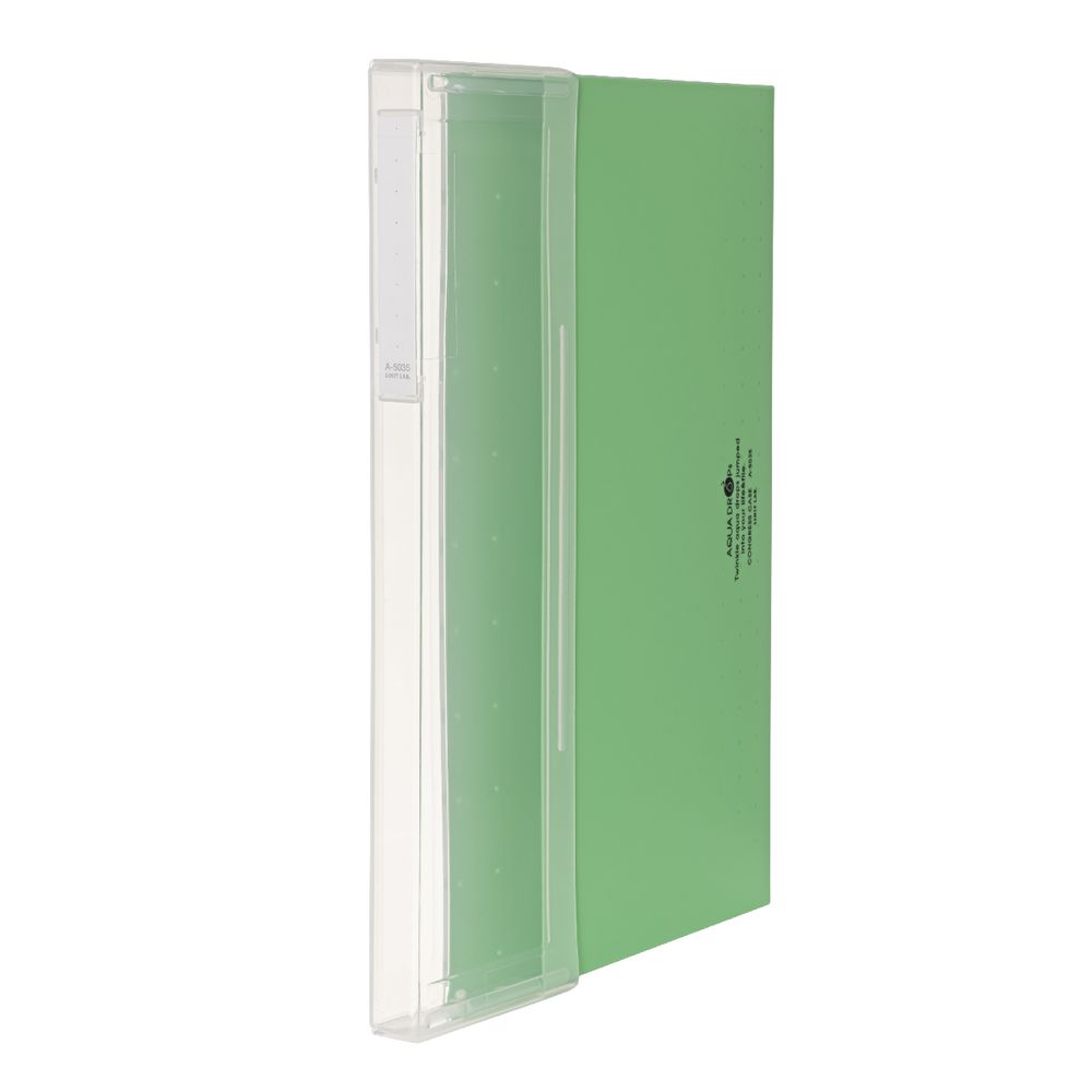 Aqua Drops Document Case A4 Top Open Lime Green