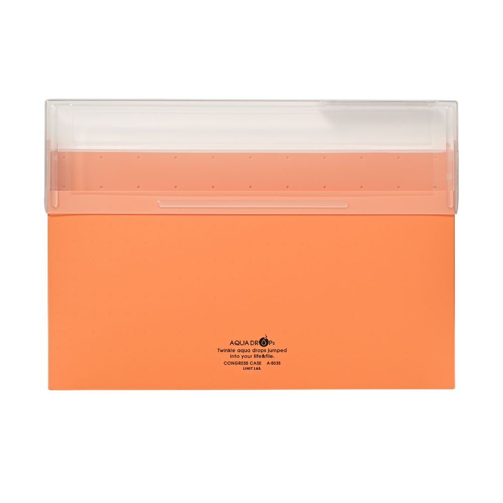 Aqua Drops Document Case A4 Top Open Orange