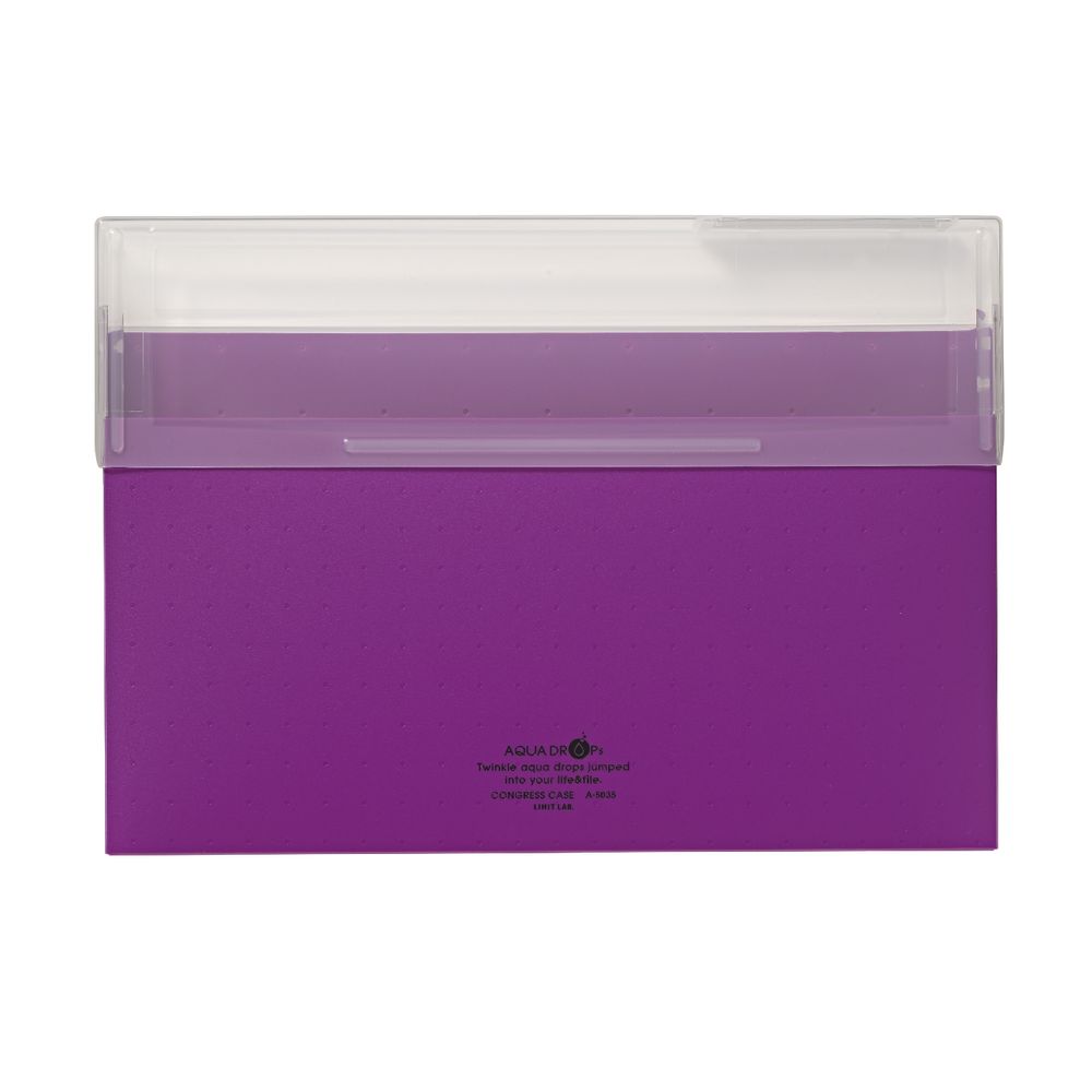 Aqua Drops Document Case A4 Top Open Purple