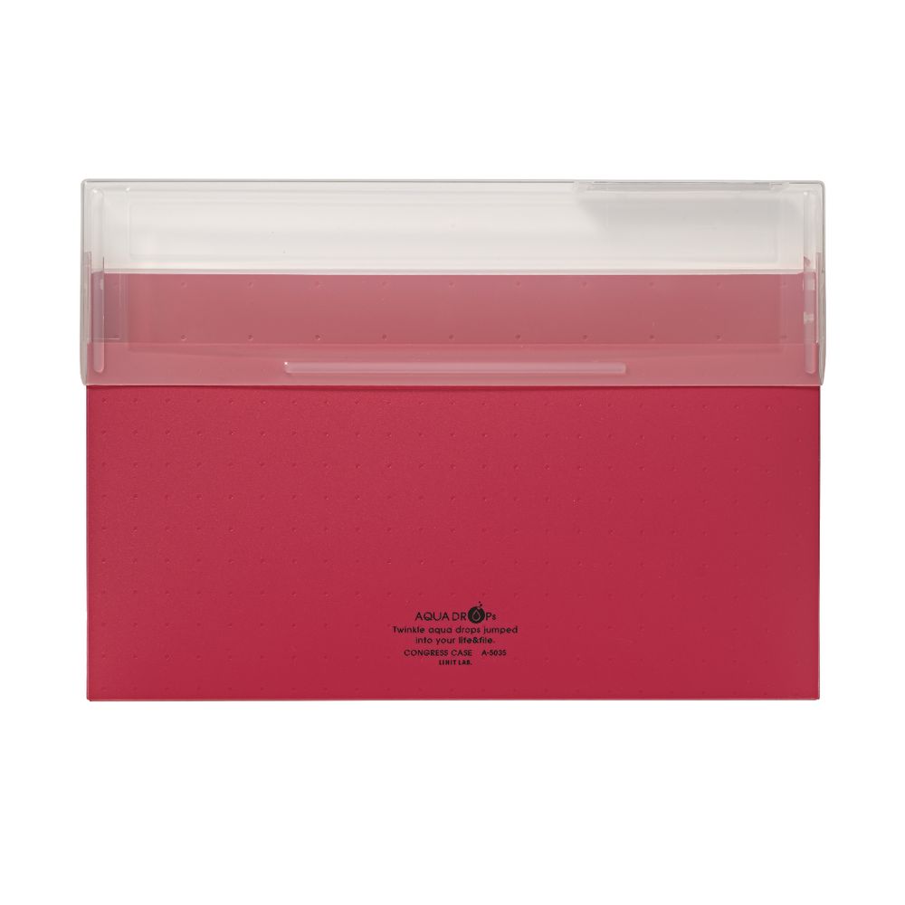 Aqua Drops Document Case A4 Top Open Red