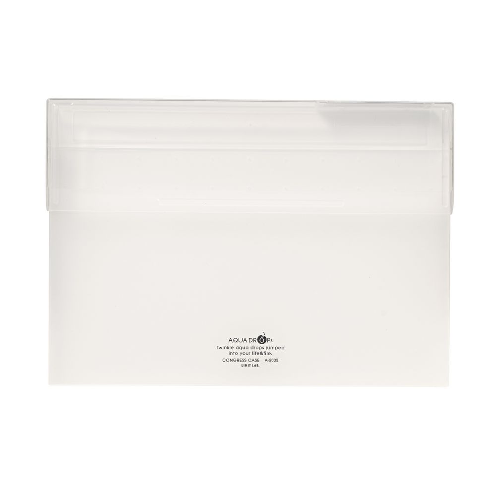 Aqua Drops Document Case A4 Top Open Clear