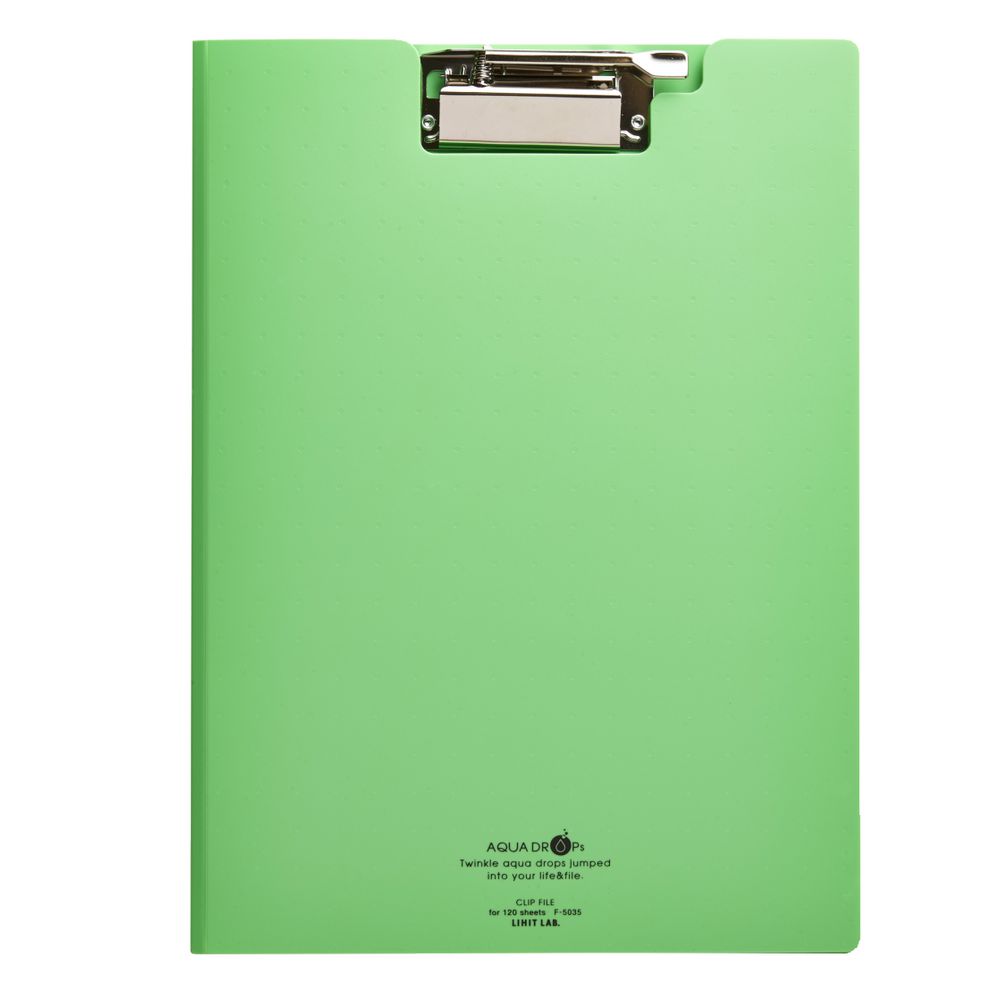 Aqua Drops Clipfolder A4 Lime Green