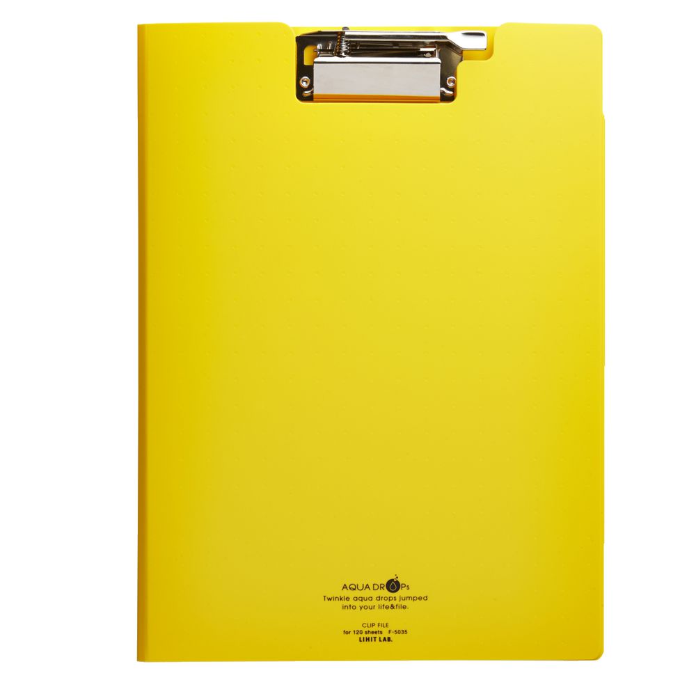 Aqua Drops Clipfolder A4 Yellow