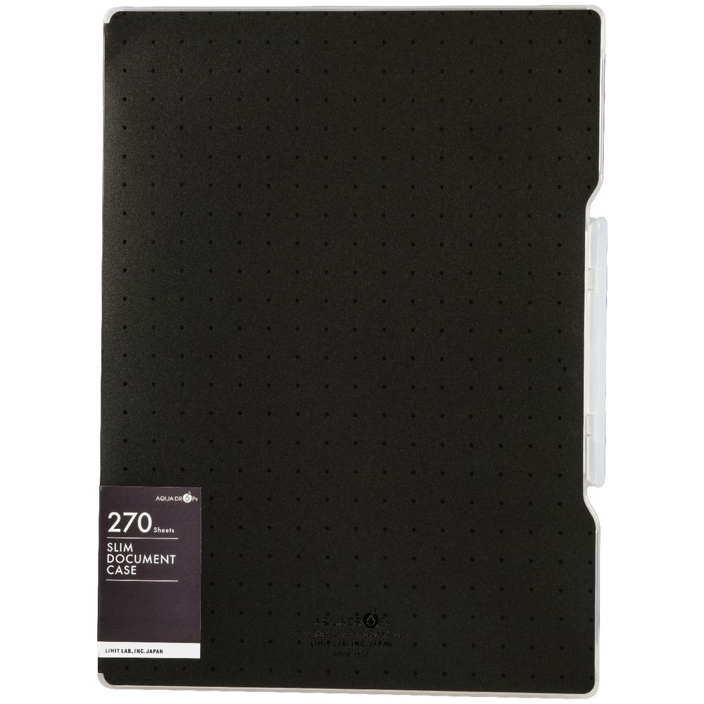 Aqua Drops Slim Document Case A4 Black