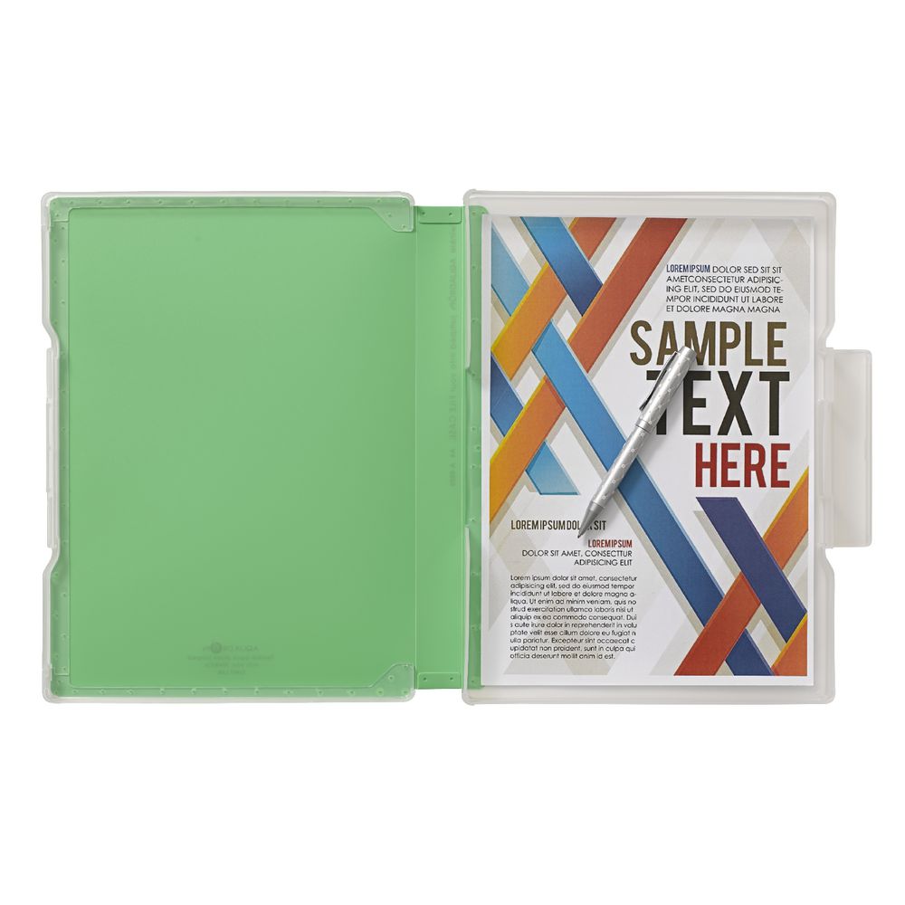 Aqua Drops Slim Document Case A4 Lime